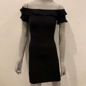 NWT Honey Punch Bodycon offshoulder Ruffle Dress S